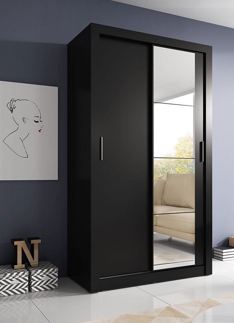 Skapis ar bīdāmām durvīm ARTI AR-06(melns)
